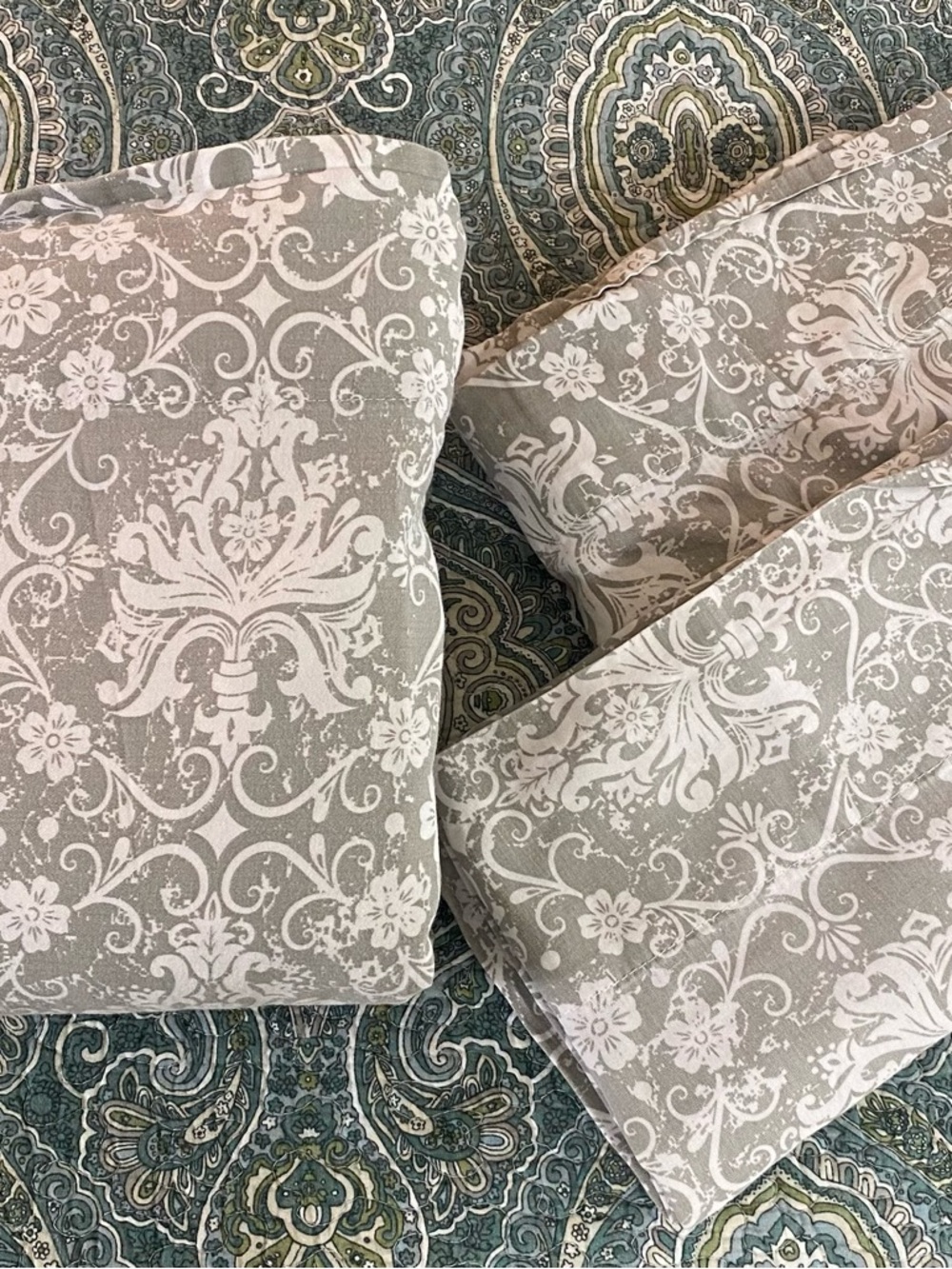 Neutral Grey white pc  Bedding Set - Home Bedding Sheets 100% cotton Full
